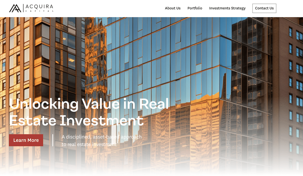 Acquira Capital - Real Estate Website Designs 2024 - inMotion Real Estate Media