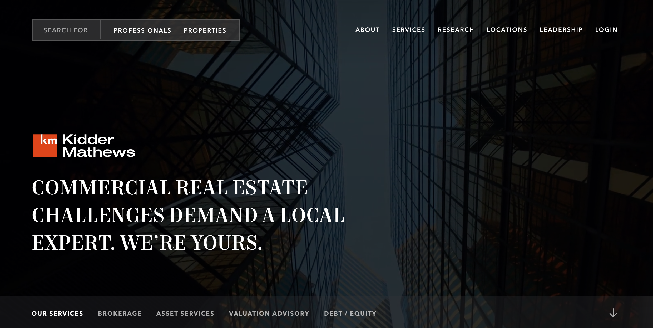 Kidder Mathews - Best Real Estate Website Designs